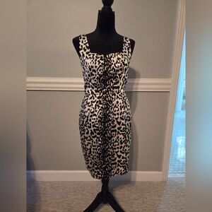 WHBM 2 fitted animal print sheath dress